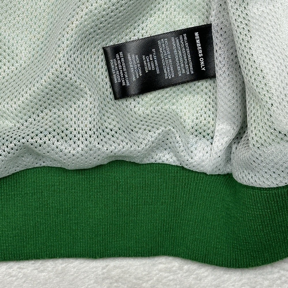 Members Only Sport Jacket Men's Large Green White MCMLXXV Racing Track Jacket - Picture 6 of 8